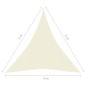 vidaXL Toldo de vela HDPE color crema 160 g/m² 4x5x5 m vidaXL Toldo de vela HDPE color crema 160 g/m² 4x5x5 m
