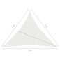 vidaXL Toldo de vela HDPE blanco 160 g/m² 3x3x3 m vidaXL Toldo de vela HDPE blanco 160 g/m² 3x3x3 m