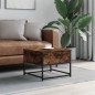 vidaXL Mesa de centro madera contrachapada roble ahumado 51x51x40 cm vidaXL Mesa de centro madera contrachapada roble ahumado 51x51x40 cm