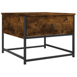 vidaXL Mesa de centro madera contrachapada roble ahumado 51x51x40 cm
