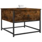 vidaXL Mesa de centro madera contrachapada roble ahumado 51x51x40 cm vidaXL Mesa de centro madera contrachapada roble ahumado 51x51x40 cm