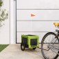 vidaXL Remolque de bicicleta mascotas hierro tela Oxford verde negro vidaXL Remolque de bicicleta mascotas hierro tela Oxford verde negro