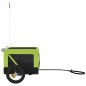 vidaXL Remolque de bicicleta mascotas hierro tela Oxford verde negro vidaXL Remolque de bicicleta mascotas hierro tela Oxford verde negro