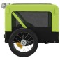 vidaXL Remolque de bicicleta mascotas hierro tela Oxford verde negro vidaXL Remolque de bicicleta mascotas hierro tela Oxford verde negro