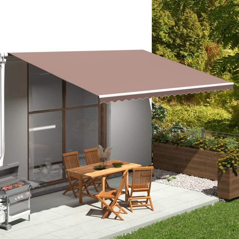 vidaXL Tela de repuesto para toldo marrón 5x3,5 m vidaXL Tela de repuesto para toldo marrón 5x3,5 m