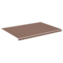 vidaXL Tela de repuesto para toldo marrón 5x3,5 m