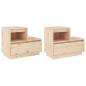 vidaXL Mesitas de noche 2 uds madera maciza de pino 60x34x51 cm vidaXL Mesitas de noche 2 uds madera maciza de pino 60x34x51 cm