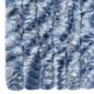 vidaXL Cortina mosquitera azul y blanco chenilla 56x200 cm vidaXL Cortina mosquitera azul y blanco chenilla 56x200 cm