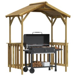 vidaXL Cobertizo de barbacoa madera pino impregnada 163,5x93x210 cm