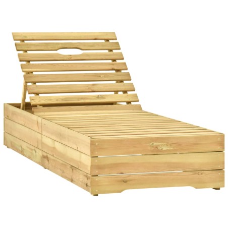 vidaXL Tumbona de madera de madera de pino impregnada verde