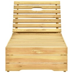 vidaXL Tumbona de madera de madera de pino impregnada verde
