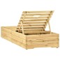 vidaXL Tumbona de madera de madera de pino impregnada verde vidaXL Tumbona de madera de madera de pino impregnada verde