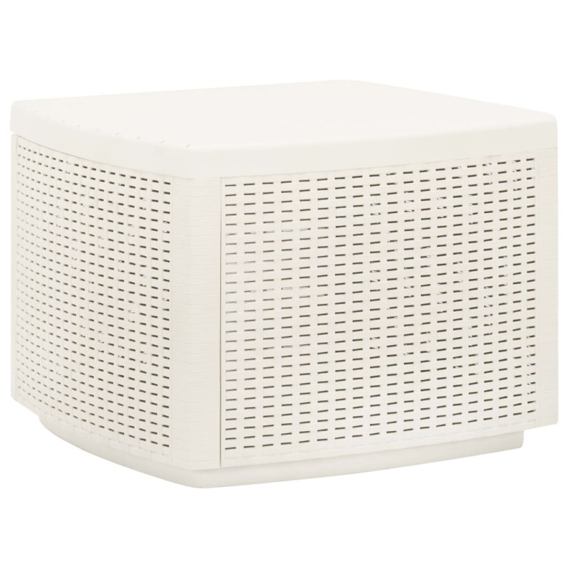 vidaXL Mesa de jardín plástico blanco 53x53x40 cm vidaXL Mesa de jardín plástico blanco 53x53x40 cm