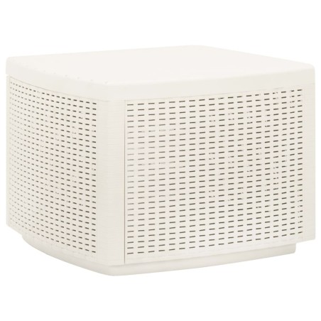 vidaXL Mesa de jardín plástico blanco 53x53x40 cm