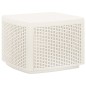 vidaXL Mesa de jardín plástico blanco 53x53x40 cm vidaXL Mesa de jardín plástico blanco 53x53x40 cm