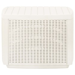 vidaXL Mesa de jardín plástico blanco 53x53x40 cm