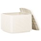 vidaXL Mesa de jardín plástico blanco 53x53x40 cm vidaXL Mesa de jardín plástico blanco 53x53x40 cm