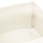vidaXL Mesa de jardín plástico blanco 53x53x40 cm vidaXL Mesa de jardín plástico blanco 53x53x40 cm