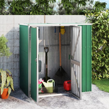 vidaXL Cobertizo herramientas jardín acero galvanizado 161x89x161 cm