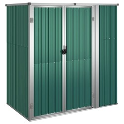 vidaXL Cobertizo herramientas jardín acero galvanizado 161x89x161 cm