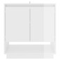 vidaXL Aparador de madera contrachapada blanco brillante 70x41x75 cm