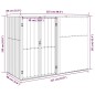 vidaXL Cobertizo herramientas jardín acero galvanizado 225x89x161 vidaXL Cobertizo herramientas jardín acero galvanizado 225x89x161