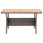vidaXL Mesa de jardín ratán sintético gris 120x70x66 cm vidaXL Mesa de jardín ratán sintético gris 120x70x66 cm