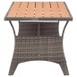vidaXL Mesa de jardín ratán sintético gris 120x70x66 cm vidaXL Mesa de jardín ratán sintético gris 120x70x66 cm