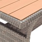 vidaXL Mesa de jardín ratán sintético gris 120x70x66 cm vidaXL Mesa de jardín ratán sintético gris 120x70x66 cm