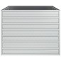 vidaXL Arriate de acero galvanizado plateado 100x100x77 cm vidaXL Arriate de acero galvanizado plateado 100x100x77 cm