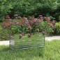 vidaXL Arriate de acero galvanizado plateado 100x40x45 cm vidaXL Arriate de acero galvanizado plateado 100x40x45 cm