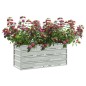 vidaXL Arriate de acero galvanizado plateado 100x40x45 cm vidaXL Arriate de acero galvanizado plateado 100x40x45 cm