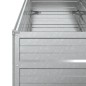 vidaXL Arriate de acero galvanizado plateado 100x40x45 cm vidaXL Arriate de acero galvanizado plateado 100x40x45 cm