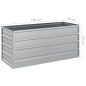 vidaXL Arriate de acero galvanizado plateado 100x40x45 cm vidaXL Arriate de acero galvanizado plateado 100x40x45 cm