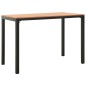 vidaXL Set de comedor de jardín 3 pzas acero y WPC marrón y negro vidaXL Set de comedor de jardín 3 pzas acero y WPC marrón y negro