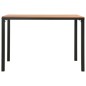 vidaXL Set de comedor de jardín 3 pzas acero y WPC marrón y negro vidaXL Set de comedor de jardín 3 pzas acero y WPC marrón y negro