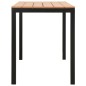 vidaXL Set de comedor de jardín 3 pzas acero y WPC marrón y negro vidaXL Set de comedor de jardín 3 pzas acero y WPC marrón y negro
