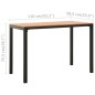 vidaXL Set de comedor de jardín 3 pzas acero y WPC marrón y negro vidaXL Set de comedor de jardín 3 pzas acero y WPC marrón y negro