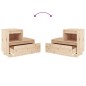 vidaXL Mesitas de noche 2 uds madera maciza de pino 60x34x51 cm vidaXL Mesitas de noche 2 uds madera maciza de pino 60x34x51 cm