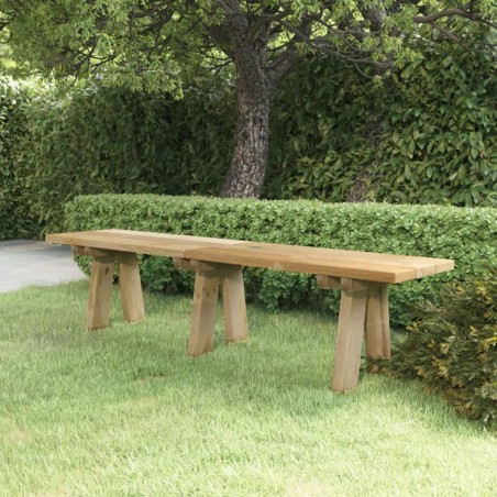vidaXL Banco de jardín madera maciza de pino impregnada 160 cm