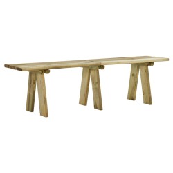 vidaXL Banco de jardín madera maciza de pino impregnada 160 cm