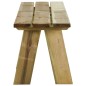 vidaXL Banco de jardín madera maciza de pino impregnada 160 cm vidaXL Banco de jardín madera maciza de pino impregnada 160 cm