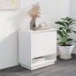 vidaXL Aparador de madera contrachapada blanco brillante 70x41x75 cm