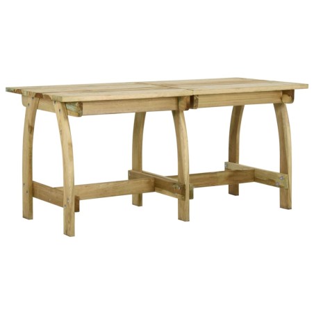 vidaXL Mesa de jardín de madera de pino impregnada 160x74x75 cm 