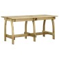 vidaXL Mesa de jardín de madera de pino impregnada 160x74x75 cm vidaXL Mesa de jardín de madera de pino impregnada 160x74x75 cm