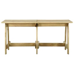 vidaXL Mesa de jardín de madera de pino impregnada 160x74x75 cm 