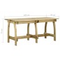 vidaXL Mesa de jardín de madera de pino impregnada 160x74x75 cm vidaXL Mesa de jardín de madera de pino impregnada 160x74x75 cm
