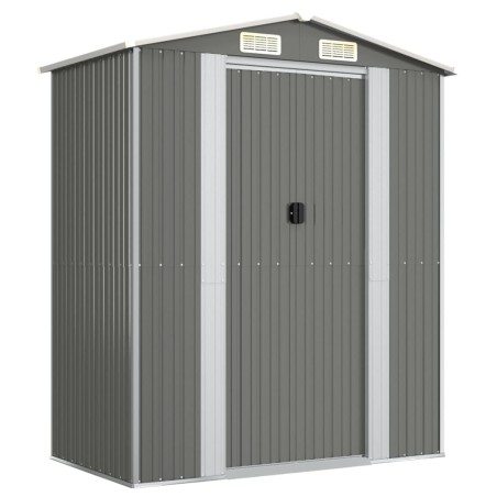 vidaXL Cobertizo de jardín acero galvanizado gris claro 192x108x223 cm