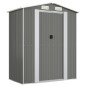 vidaXL Cobertizo de jardín acero galvanizado gris claro 192x108x223 cm
