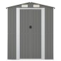 vidaXL Cobertizo de jardín acero galvanizado gris claro 192x108x223 cm